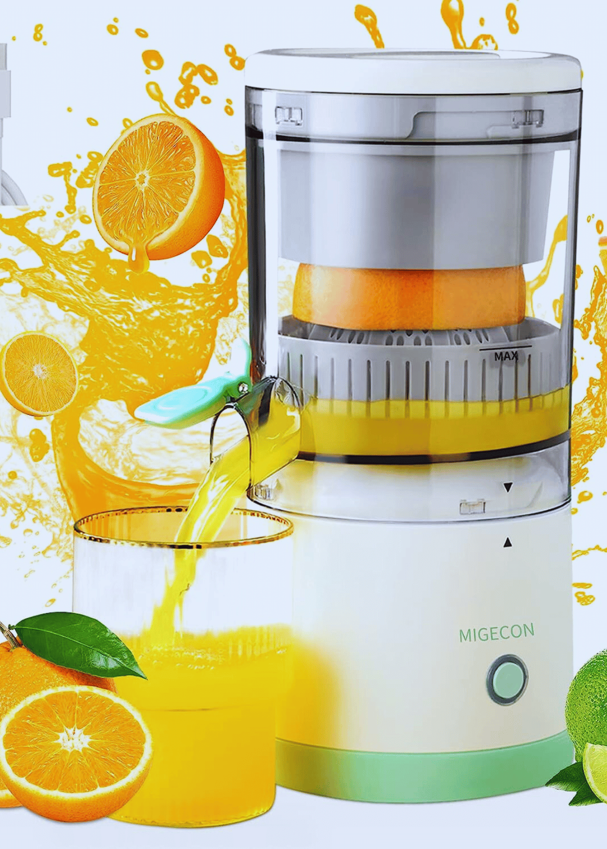 Get Juicing Without the Hassle with the MIGECON Portable Juice Extractor