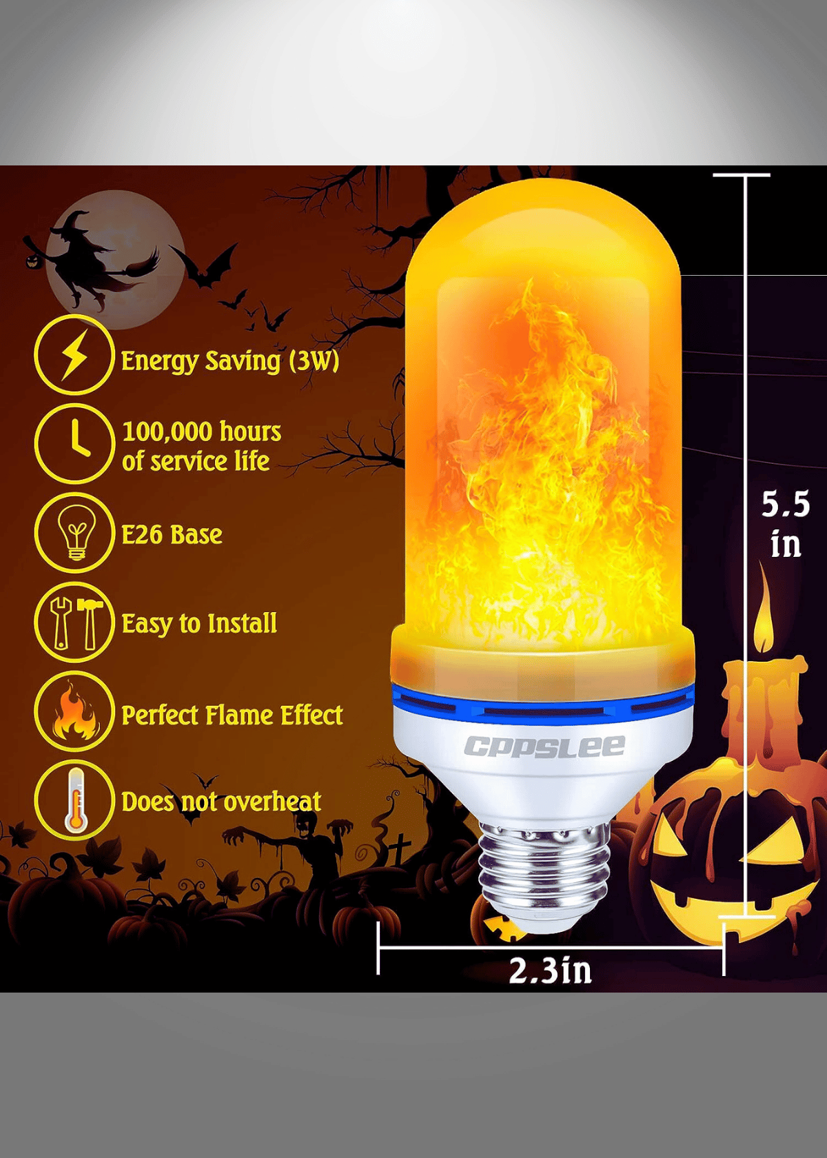 CPPSLEE LED Flame Light Bulbs